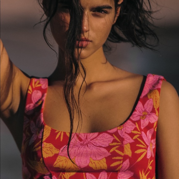 ❤️ ZARA BNWT JACQUARD CROP TOP • LARGE ❤️ - Picture 5 of 6